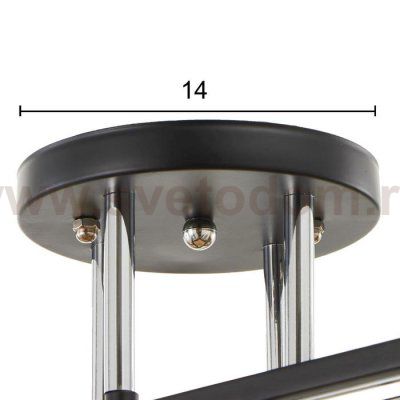 Люстра 91255/3 E27 40Вт черный-хром 52х52х25 см