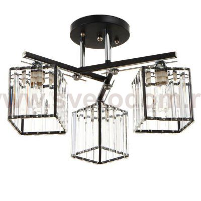 Люстра 91255/3 E27 40Вт черный-хром 52х52х25 см
