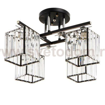 Люстра 91256/4 E27 40Вт черный-хром 54х54х25 см