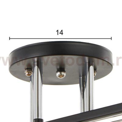 Люстра 91256/4 E27 40Вт черный-хром 54х54х25 см