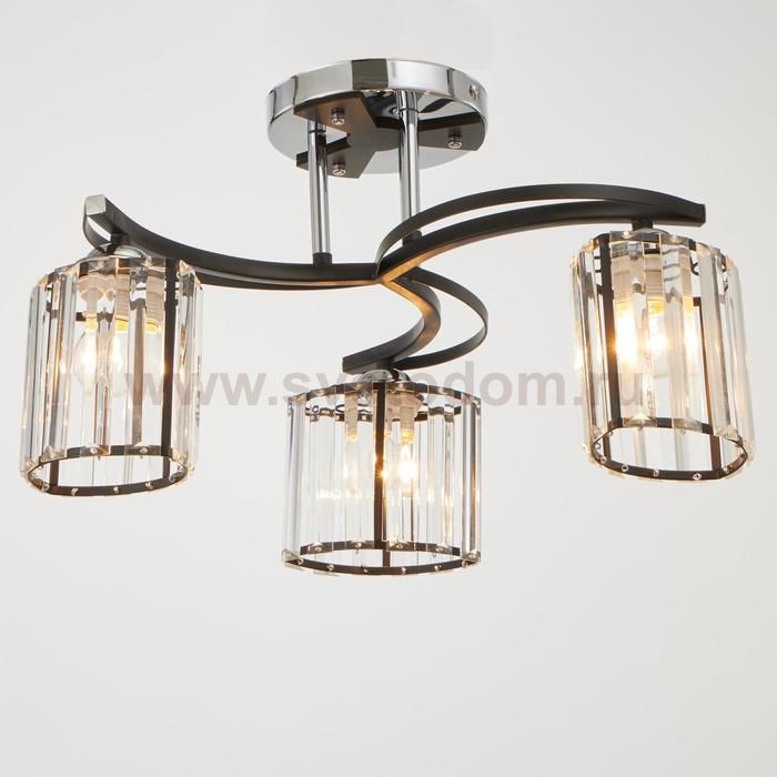 Люстра 91257/3 E27 40Вт черный-хром 51х51х25 см