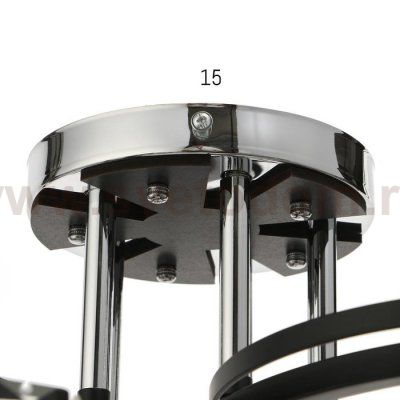 Люстра 91258/5 E27 40Вт черный-хром 55х55х25 см