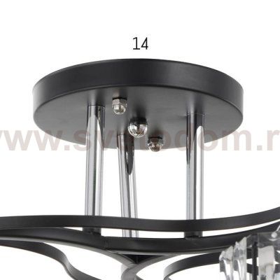 Люстра 91269/3 E27 40Вт черный-хром 51х51х25 см