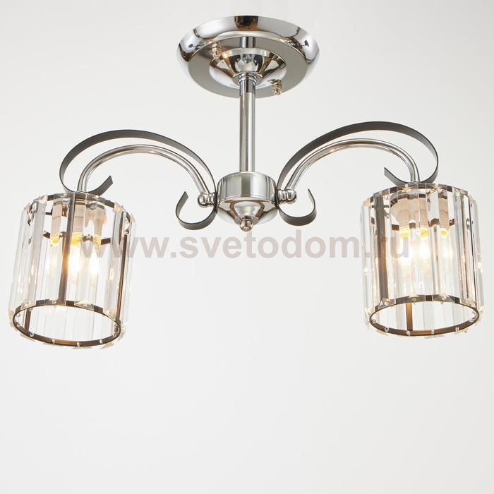 Люстра 91276/2 E27 40Вт черный-хром 46х15х27 см