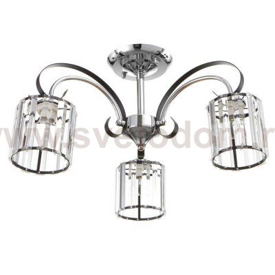 Люстра 91277/3 E27 40Вт черный-хром 54х54х25 см