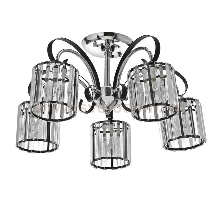 Люстра 91278/5 E27 40Вт черный-хром 54х54х25 см