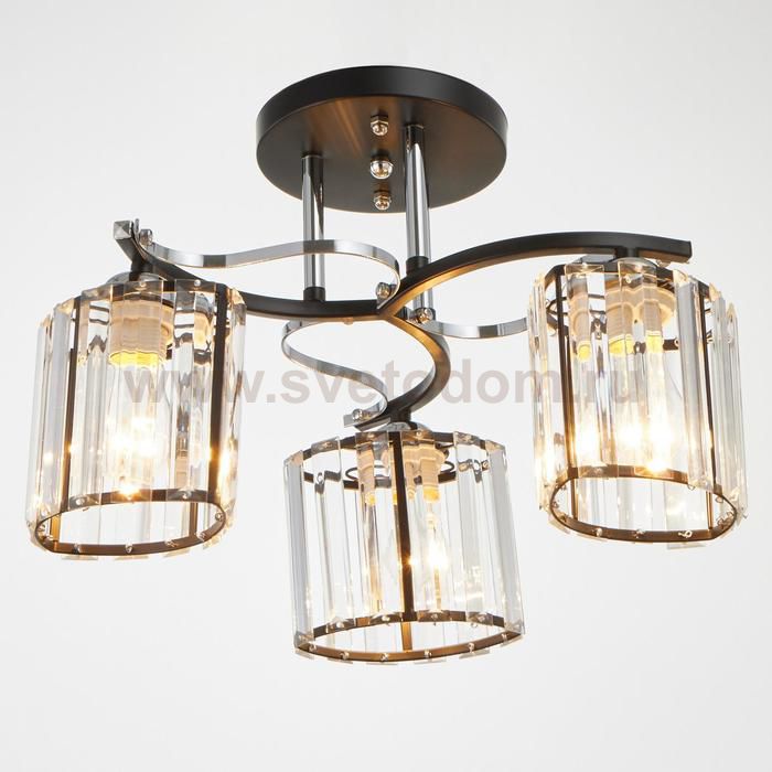 Люстра 91280/3 E27 40Вт черный-хром 54х54х25 см