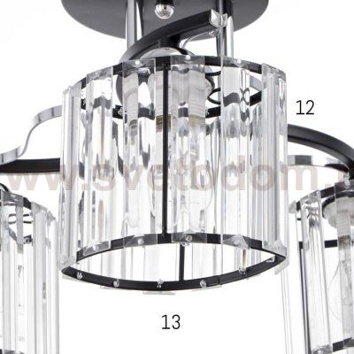 Люстра 91280/3 E27 40Вт черный-хром 54х54х25 см