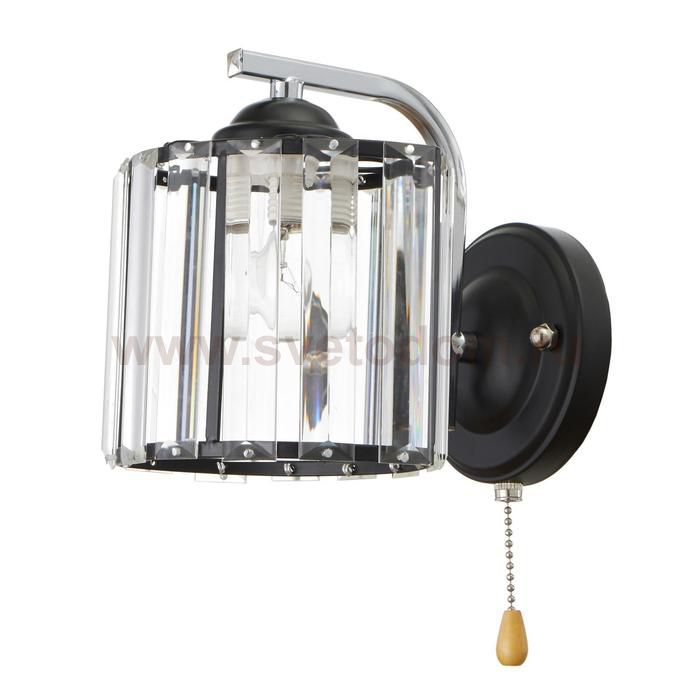 Бра 91282/1 E27 40Вт черный-хром 23х12х21 см