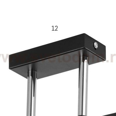 Люстра 91285/3 E27 40Вт черный-хром 50х12х24 см