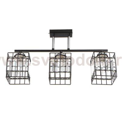 Люстра 91285/3 E27 40Вт черный-хром 50х12х24 см