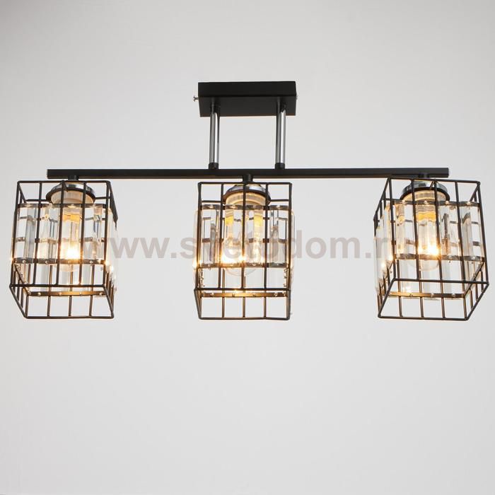 Люстра 91285/3 E27 40Вт черный-хром 50х12х24 см