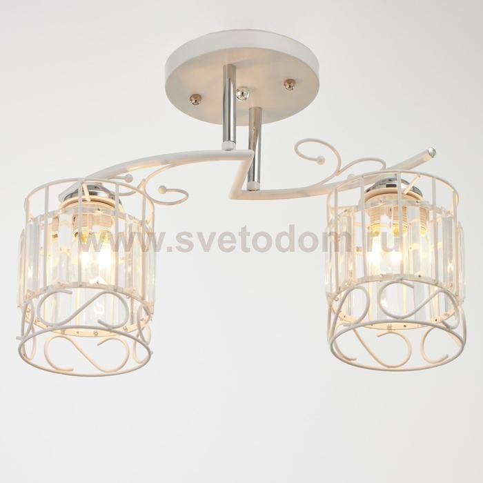 Люстра 91286/2 E27 40Вт белый-хром 46х15х25 см