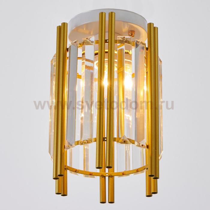 Светильник 91293/1 E27 40Вт белый-золото шампань 18х18х24 см