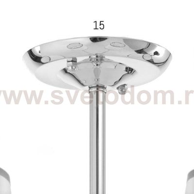 Люстра 91308/5 E14 40Вт хром 61х61х43 см