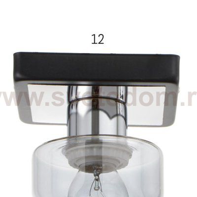 Светильник 91319/1 E27 40Вт черный-хром 12х12х18 см