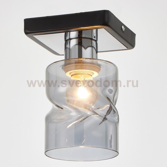 Светильник 91319/1 E27 40Вт черный-хром 12х12х18 см