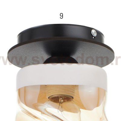 Светильник 91320/1 E27 40Вт черный-хром 12х12х18 см