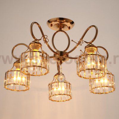 Люстра 91326/5 E27 40Вт золото 54х54х26 см