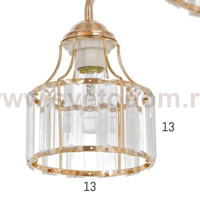 Люстра 91329/5 E27 40Вт золото 57х57х26 см