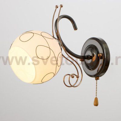 Бра 91330/1 E27 40Вт черный-золото 23х13х21 см