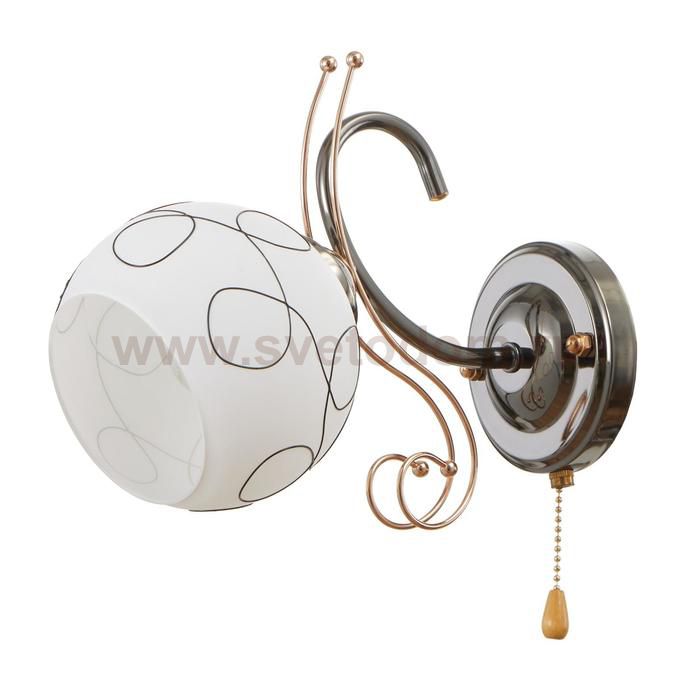 Бра 91330/1 E27 40Вт черный-золото 23х13х21 см