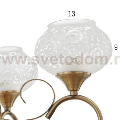 Люстра 73182/5 E27 40Вт бронза 58х58х40 см