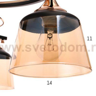 Люстра 73192/3 E27 40Вт черный-золото 56х56х28,5 см