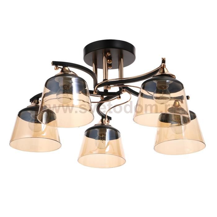 Люстра 73193/5 E27 40Вт черный-золото 56х56х28,5 см