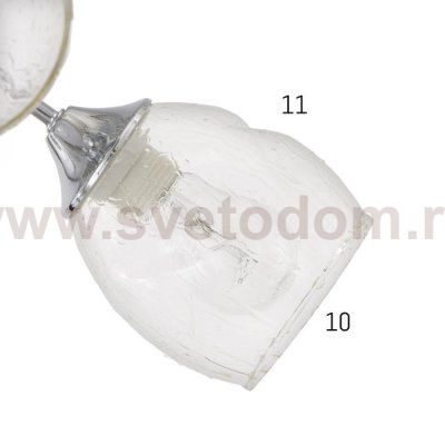 Люстра 73108/5 E27 40Вт хром-прозрачный 53,5х53,5х27 см