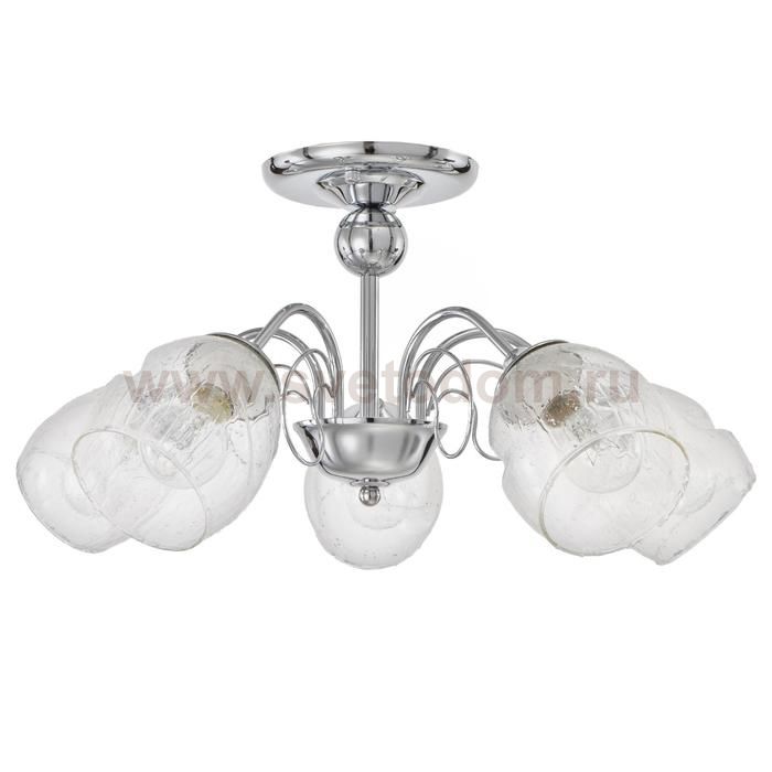 Люстра 73108/5 E27 40Вт хром-прозрачный 53,5х53,5х27 см