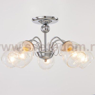 Люстра 73108/5 E27 40Вт хром-прозрачный 53,5х53,5х27 см