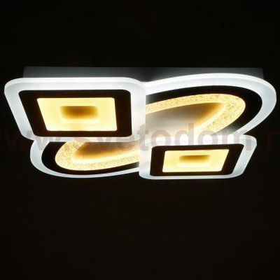 Светильник с ПДУ 60616/1 LED 180Вт белый-серый 50х50х5,5 см