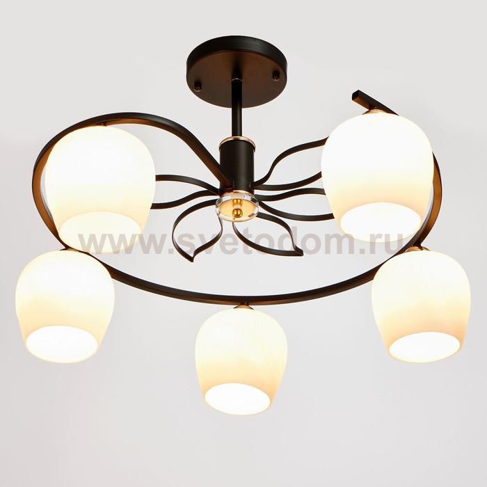 Люстра 86502/5 E27 40Вт черный-золото 70,5х70,5х39 см