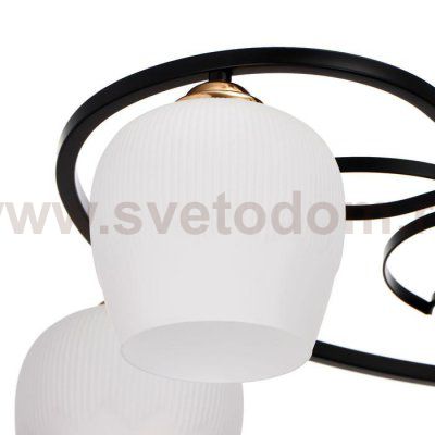 Люстра 86502/5 E27 40Вт черный-золото 70,5х70,5х39 см