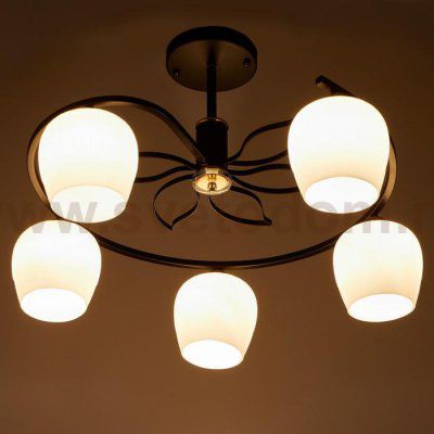 Люстра 86502/5 E27 40Вт черный-золото 70,5х70,5х39 см