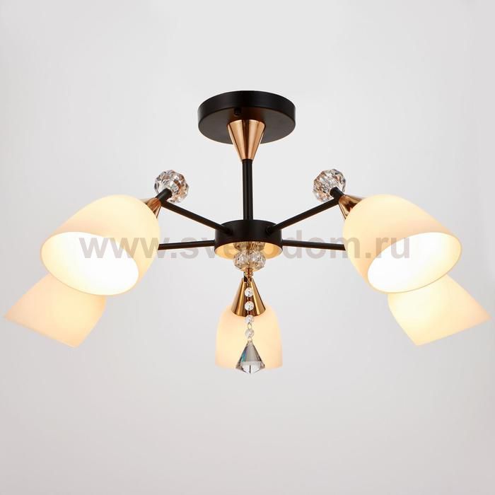 Люстра 86505/5 E27 40Вт черный-золото 70х70х53 см