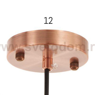 Светильник 88501/1 E27 40Вт красная медь-черный 14х14х34-134 см