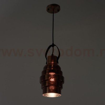 Светильник 88501/1 E27 40Вт красная медь-черный 14х14х34-134 см