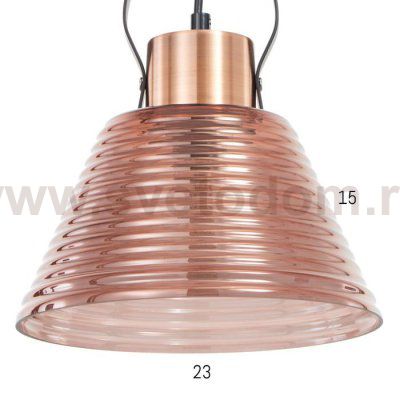 Светильник 88503/1 E27 40Вт красная медь-черный 22,5х22,5х27-127 см