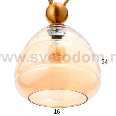 Светильник 88510/1 E27 40Вт золото 25х25х75-175 см