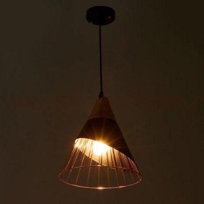 Светильник 34523/1 E27 40Вт черный-розовое золото 25х25х27-127 см