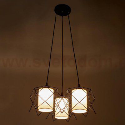 Светильник 34526/3 E27 40Вт черный 50х50х21-121 см