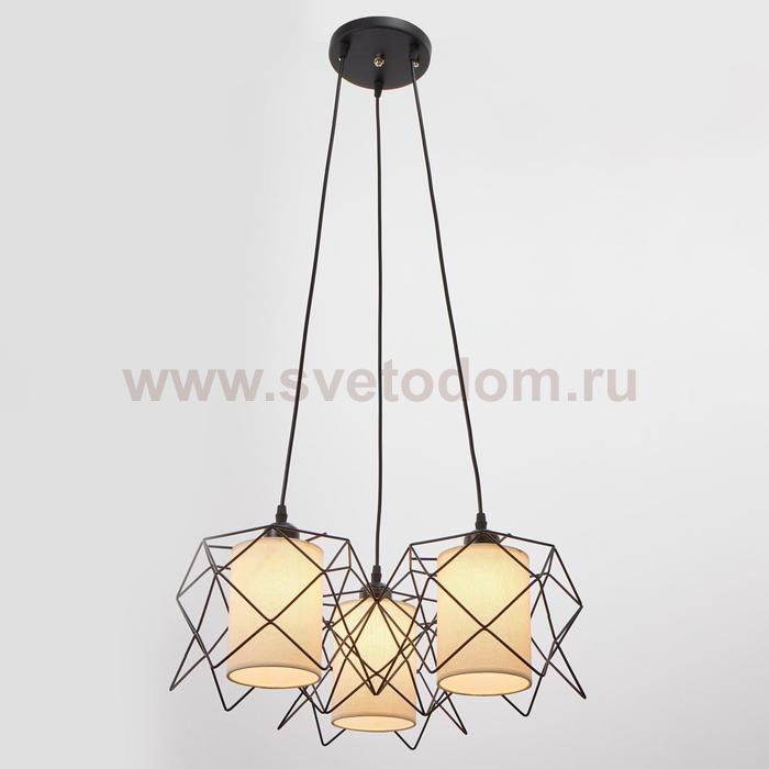 Светильник 34526/3 E27 40Вт черный 50х50х21-121 см