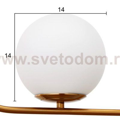 Светильник 34528/3 E27 40Вт золото 80х15х25-125 см