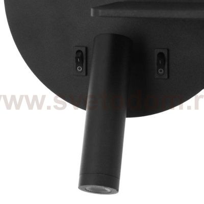 Бра с правой полочкой 85105/2 LED 5+3Вт 4000К USB  черный 26х11х18 см