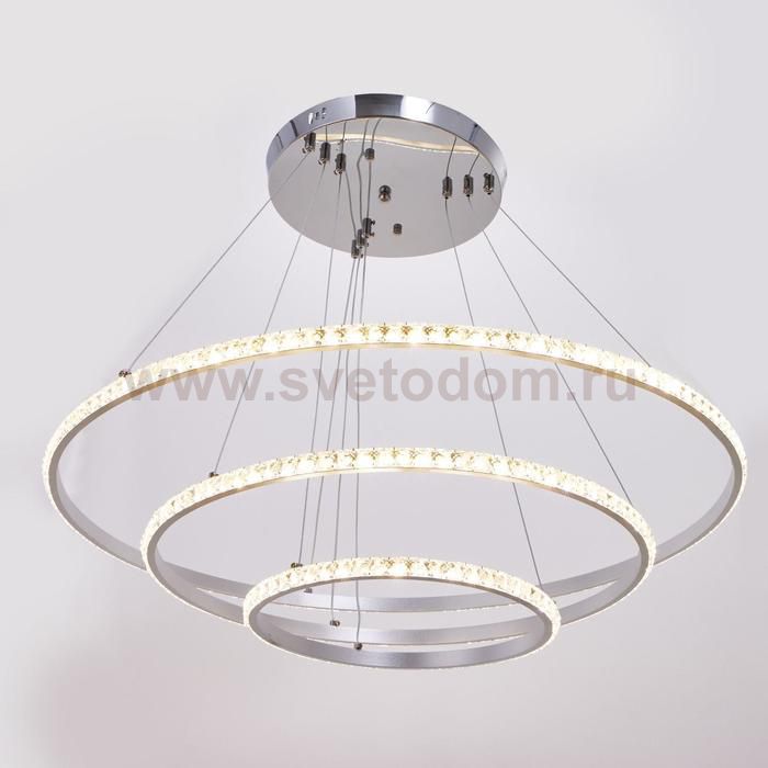 Люстра 59914/3 LED 94Вт 4000К серебро 71х71х2-82 см