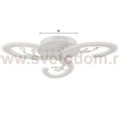 Люстра с ПДУ 71159/3 LED 108Вт диммер 3000-6000К белый 52х52х10 см