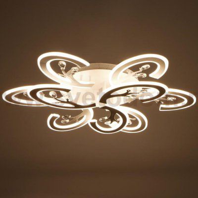 Люстра с ПДУ 71161/9 LED 324Вт диммер 3000-6000К белый 80х80х16 см