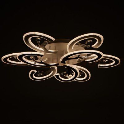 Люстра с ПДУ 71161/9 LED 324Вт диммер 3000-6000К белый 80х80х16 см